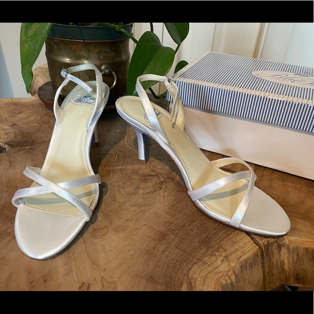 White Dyeable Wedding heels
